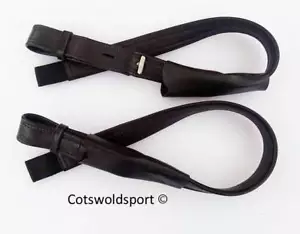 CS Webbers Stirrup Leathers T-Bar Dressage Close Contact 80cm ( 31.5") Havana - Picture 1 of 1