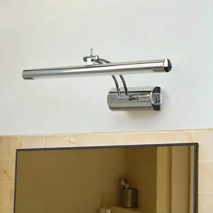 LED Spiegellampe Wandleuchte IP44 mit Schalter schwenkbar 4000 K B: 40 cm Metall - Bild 1 von 9