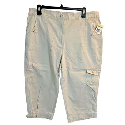 Mujer Karen Scott Pull On Capris Pebble Talla 14 Foto 1 de 3