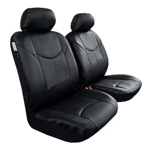 Leather Seat Covers For JEEP WRANGLER JK 2013-2018 Black Leatherette Front Set - Picture 1 of 4