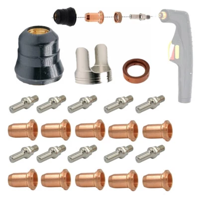 For Harbor Freight Titanium Plasma65 TI-PC65 Torch Tips Electrode 59164 59182 - Image 1 of 4