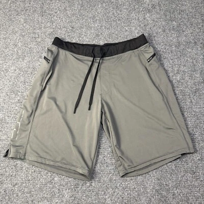 Pantalones Cortos Hylete Para Hombre Grandes Gris Rendimiento Elastizados Gimnasio 9" Entrenamiento Crossfit Foto 1 de 4