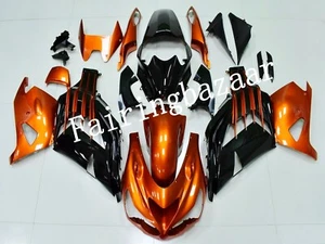 Fit for 2012-2014 ZX-14R Burnt Orange Black ABS Injection Bodywork Fairing Kit - Foto 1 di 9