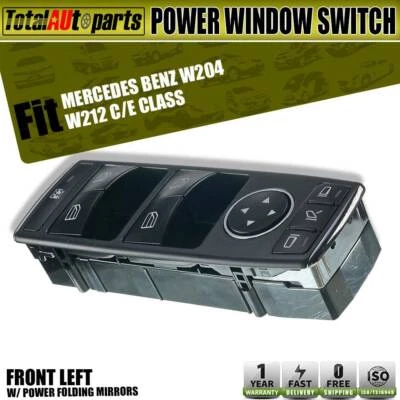 Window Master Switch for Mercedes-Benz C250 C350 E350 E550 E63 AMG Front Left - Image 1 of 4