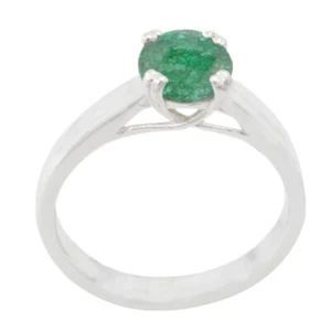Green Jasper 925 Sterling Silver Ring Homespun Jewelry For Engagement Gift US - Picture 1 of 2
