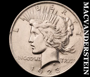 1923 Peace Dollar - Scarce High Grade Lustrous No Reserve #B7424 - Picture 1 of 2