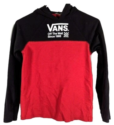 Vans Off The Wall niños M sudadera con capucha negro/rojo/blanco usado Foto 1 de 4