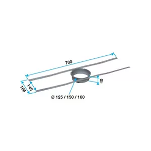 Fixation rejet sur tuile Rond Alu ø160 mm aldes 11022047 - Imagen 1 de 1