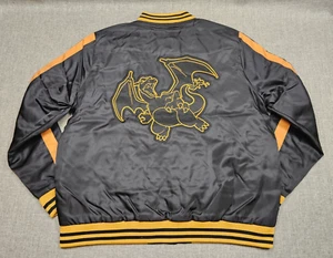Pokemon Center Charizard Jacket Mens Large Satin Bomber Embroidered Official - Picture 1 of 10