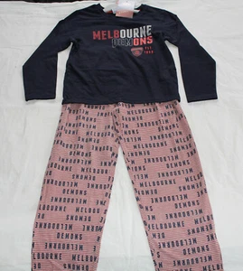Melbourne Demons AFL AF8735 W20 Boys Youth Printed 2 Piece Pyjama Set Size 14 - Picture 1 of 3
