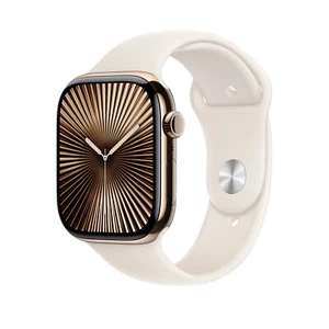Original Apple Watch Sportarmband Armband Starlight 44mm / 45mm /46m / 49mm S/M ✅ - Bild 1 von 12
