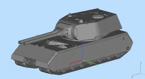 1/72 3D Gedruckt D-Serie Maus Serie ""Zwei-Fässer Maus Tank Modellbausatz Unlackiert - Bild 1 von 2