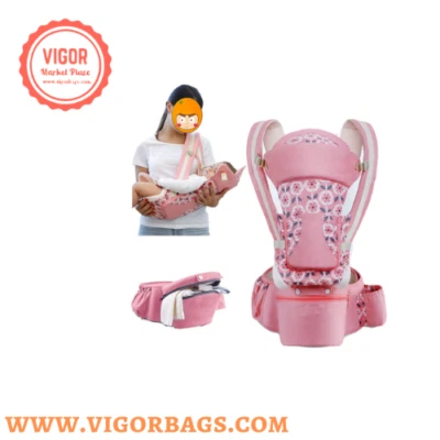 Porta-bebês com alça e porta-assentos de quadril de bebê com bolsos ergonômico infantil Wa - Imagem 1 de 4