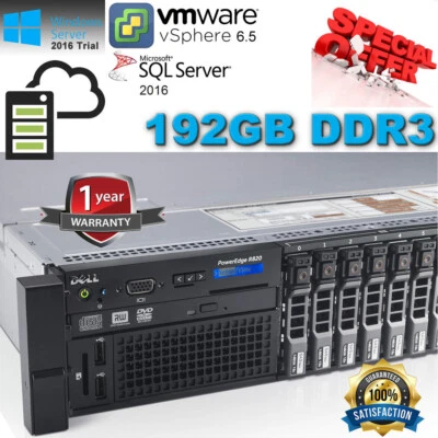 Dell PowerEdge R820 4x Xeon E5-4620 2.20Ghz 192GB DDR3 8x900GB 10K SAS Perc H710 - Image 1 of 4