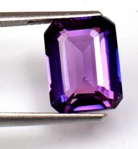 Hermosas piedras preciosas sueltas naturales de 8,20 quilates de zafiro púrpura con forma de corte esmeralda A++ - Imagen 1 de 5