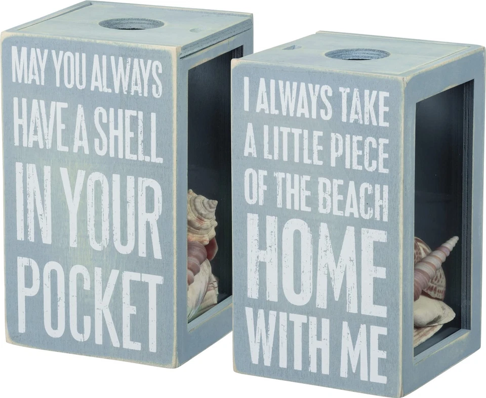 Kathy 贝壳架原件 - 沿海装饰、玻璃展示、宝藏... — 第 1/4 张图片