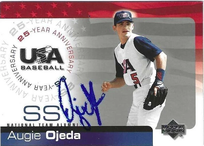 Autograph Signed 2004 Upper Deck USA-138 Augie Ojeda Chicago Cubs Tough Signer - Image 1 of 1