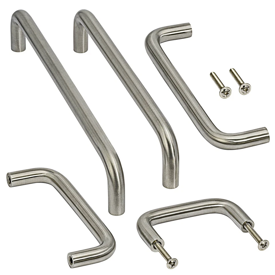Möbelgriffe Bügelgriff ECHT EDELSTAHL Schubladengriff Küche Schrankgriffe massiv - Bild 1 von 4