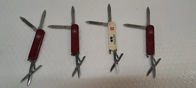 4x Navaja de Bolsillo Plegable Ejército Suizo Wenger-ROJO-65 MM o 2.56" Suiza Foto 1 de 4