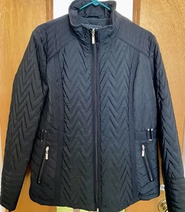 Giacca Womens Quilted Jacket Black Size XL Lightweight - Picture 1 of 10