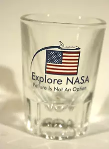 NASA Souvenir Shot Glass Explore NASA Failure is Not an Option 3" - Picture 1 of 2
