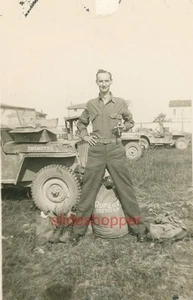 Photo 1944 WWII US Soldiers Life Italy Rubble Street Scene Jeeps C Rations LOT - Picture 1 of 6