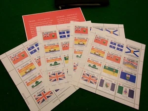 #832a Canadá sello provincial bandera sobre panel x4 / .17x48 $8.17 FV P110 - Imagen 1 de 3