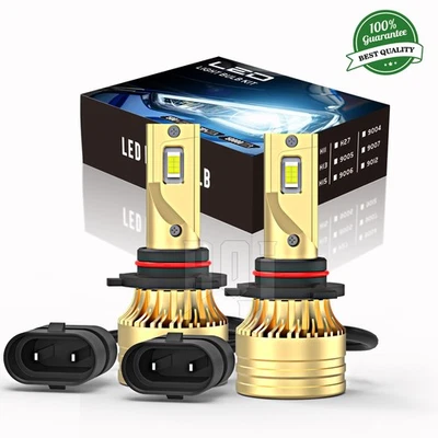 Par de bombillas LED de haz alto para faros Cadillac Deville 1987-2005 9005 HB3 6000K Foto 1 de 4