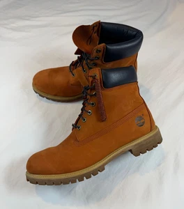 Timberland Herren 12 6 Inch Premium Stiefel Süßkartoffel? Brauner dunkelblauer Lederschnürer - Bild 1 von 24