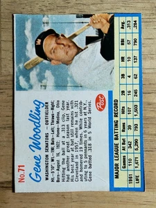 1962 Post #71 Gene Woodling (VG) - Picture 1 of 2