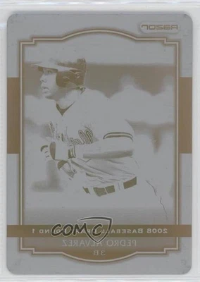 2008 Razor Signature Series Metal Printing Plate Magenta 1/1 Pedro Alvarez 10fs - Image 1 of 3