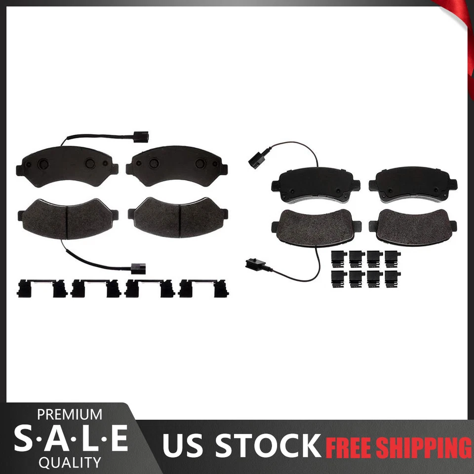 Pastillas de freno metálicas delanteras y traseras para camioneta Ram ProMaster 1500 2018-2014 Foto 1 de 4