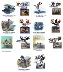 Duck Stamp Fleetwood FDC Collection 1994-2002 Cat Val $210 ZAYIX 0825JG4576 - Picture 1 of 15