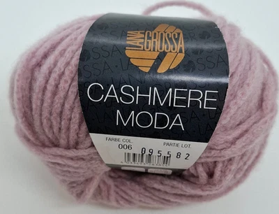 (278€/kg): 25 g LG CASHMERE MODA, Kettstruktur, Pt. 095582, Fb. 005 rosa #7909 - Bild 1 von 2