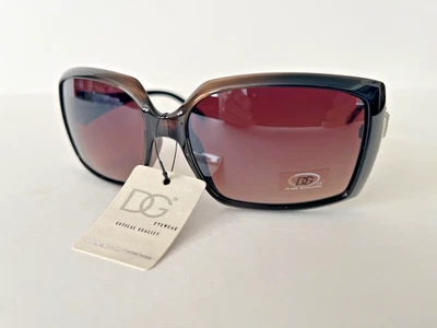 Gafas de sol DG envolventes cuadradas de gran tamaño marco negro/marrón negro/auricular calidad óptica Foto 1 de 4