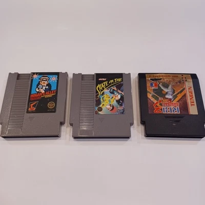 3 Juegos Nintendo Nes Skate Or Die, Hogan's Alley Baseball  Foto 1 de 4
