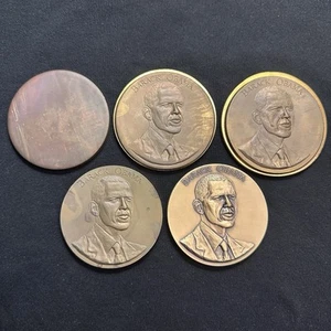 2009 President Barack Obama Official Inaugural 5-Piece Process Set Medals Bronze - Picture 1 of 6