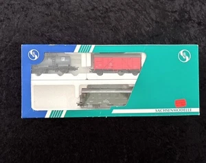 Feuerlöschzug H0 3-teilig 14119 Wagen-Set von Sachsenmodelle Eisenbahn - Bild 1 von 6