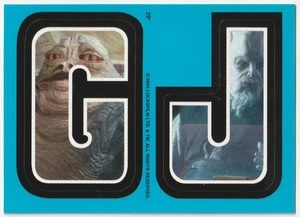 Star Wars 2004 Topps Heritage Sticker G J #29 JABBA HUT Ki-Adi-Mundi - Bild 1 von 2