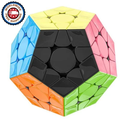 Quebra-cabeça cubo de velocidade magnético preto UV GAN Megaminx V2 Maglev - sem adesivo - Imagem 1 de 4