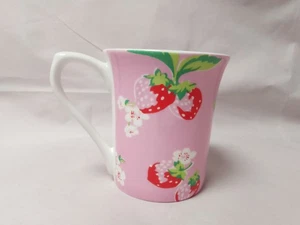 Cath Kidston Queens Small Crush Mug White Pink Red Strawberry print - Picture 1 of 4