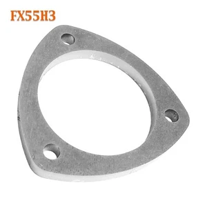 FX55H3 3" ID Flat Triangle Three Bolt Heavy Duty Exhaust Flange For 3" Pipe - Picture 1 of 3