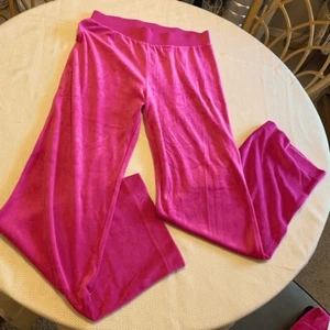 NWT ESCADA sport pink velour velvet track pants Crystal rhinestones medium - Picture 1 of 15