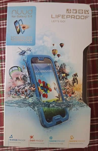 Lifeproof Nuud WaterProof Phone Case Samsung Galaxy S4 NEW Blue/Clear - Picture 1 of 5