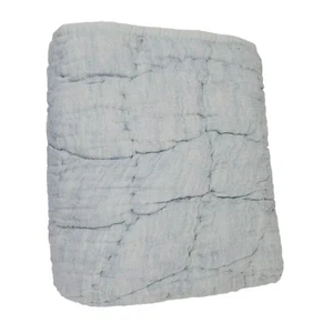 Pottery Barn Handcrafted Cloud Linen Quilted Sham Standard Chambray - Cut Tag - Picture 1 of 6