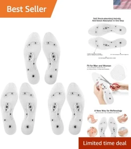 Transparent Acupressure Magnetic Insoles for Foot Therapy & Pain Relief - Picture 1 of 8