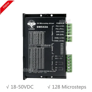 Nema23 Stepper Motor Driver DM542A Peak 4.2A 18-50VDC 128 Microsteps CNC - Picture 1 of 6