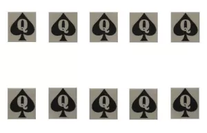 Queen Of Spades Mini Temporary Tattoo QOS Fetish BBC Hotwife FREE PP- Pack of 10 - Picture 1 of 9