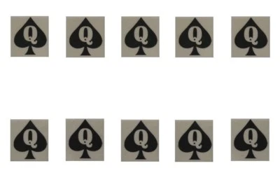 SEXY JEWELS Queen Of Spades Mini Tatuaggio Temporaneo QOS Fetish BBC Hotwife GRATIS PP- Confezione da 10