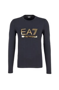EA7 Long Sleeved T-Shirt Black/Gold UK XXL LN049 FF 05 - Picture 1 of 7